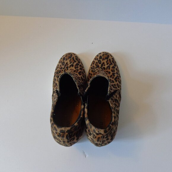 Susina Wedge Bootie Leopard Print Side Zip Womens Shoes Size 7M - Picture 5 of 9